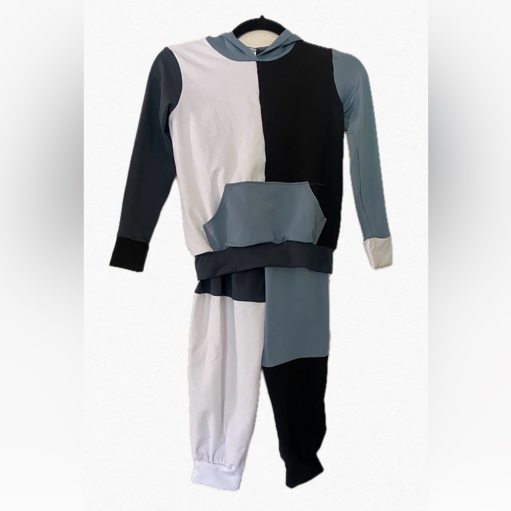 A Wish Come True Kids Colorblock Unisex Tracksuit Dance Costume Hoodie Jogger S